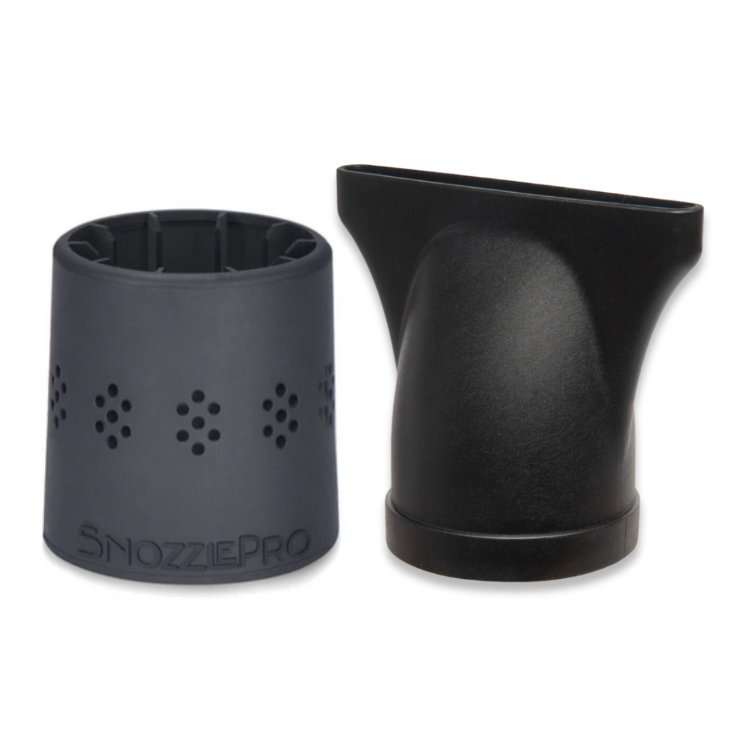 SnozzlePro silicone nozzle adapter bundled with a hair dryer concentrator nozzle